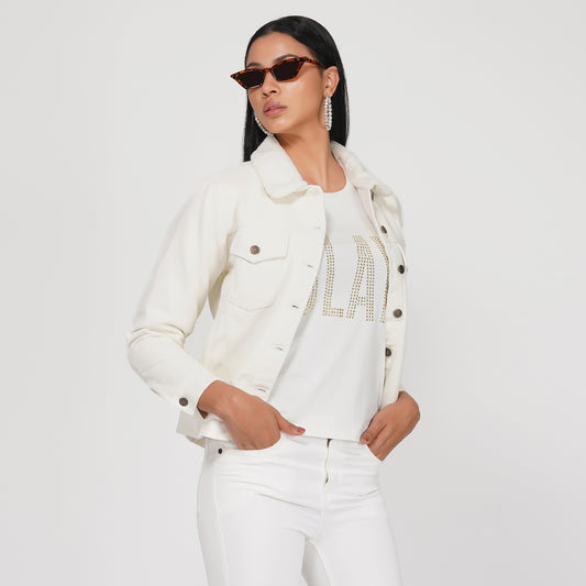 Women's Off-White Denim Jackets Sale | Up to 70% Off | THE OUTNET